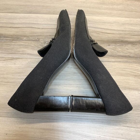 Stuart Weitzman | Minimalist Academia Gray Square Toe Block Heel Size 8.5 B - Picture 2 of 12